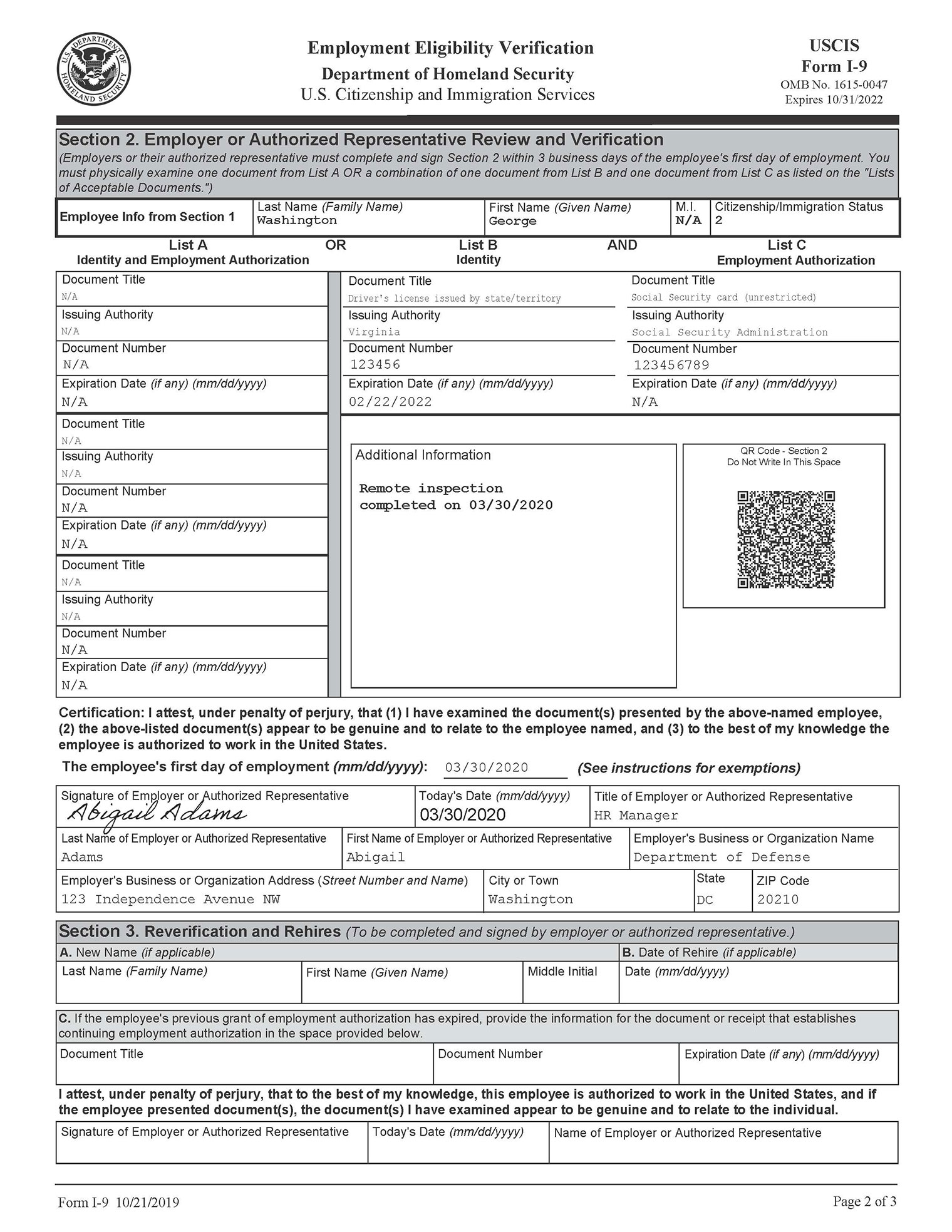 USCIS Remote Inspection