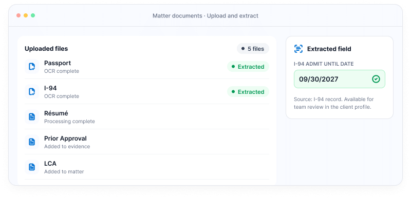Upload and OCR visual